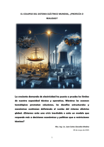Colapso El&eacute;ctrico Mundial: &iquest;Profec&iacute;a o Realidad?