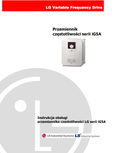 Instrukcja obsługi przemiennika LG iG5A