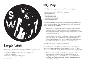 Simple World Game Rules: Character Creation & Gameplay