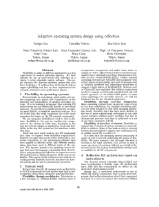 Adaptive OS Design Using Reflection: Apertos System