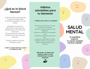Salud Mental: Gu&iacute;a para el Bienestar Emocional