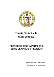 Osteogénesis Imperfecta: Serie de Casos y Revisión (2023-2024)