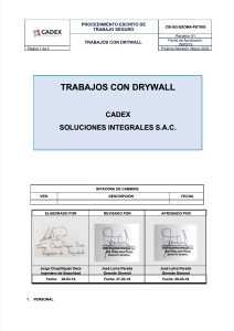 PETS Trabajos con Drywall: Procedimiento Seguro CSI-SG-SSOMA-PET003