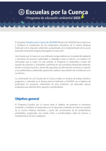 Escuelas por la Cuenca: Programa de Educaci&oacute;n Ambiental