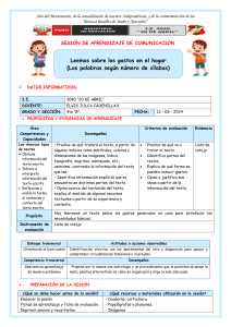 Plan de Lecci&oacute;n: Gastos en el Hogar - 4to Grado