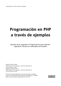 Programaci&oacute;n PHP con Ejemplos: Apuntes para Internet