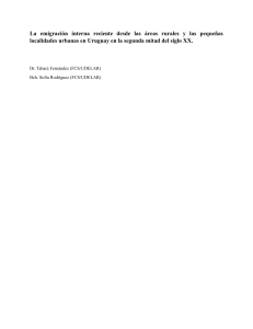 Emigraci&oacute;n Interna en Uruguay: An&aacute;lisis y Tendencias (1963-1985)