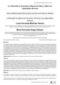 Educaci&oacute;n Infantil y Diversidad Funcional: Estudio en Palmira, Colombia