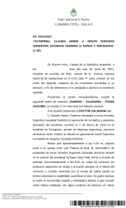 Resoluci&oacute;n Judicial: Da&ntilde;os y Perjuicios vs. Arcos Dorados
