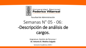 An&aacute;lisis de Puestos: Gesti&oacute;n de Personas I