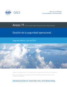 Anexo 19: Gesti&oacute;n de la Seguridad Operacional (OACI)