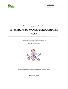 Manual de Estrategias de Manejo Conductual en el Aula