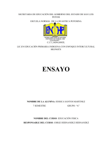 Ensayo Educación Física: Diversidad e Inclusión en Primaria Indígena