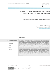 Creación Artística en Ensayos de Karl Philipp Moritz