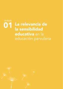Sensibilidad Educativa en Educaci&oacute;n Parvularia