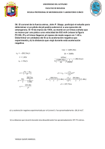 Ejercicio de F&iacute;sica: Aceleraci&oacute;n y Distancia en Desaceleraci&oacute;n