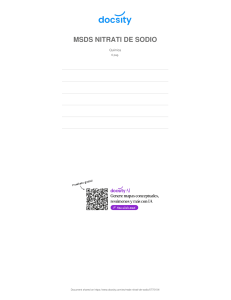 MSDS Nitrato de Sodio: Seguridad y Manejo