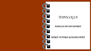 Topolog&iacute;a: Espacios de Hausdorff - Presentaci&oacute;n