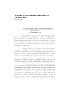 Hernias de Disco como Enfermedad Profesional: Análisis Legal