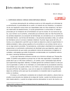 Las Ocho Etapas de Erikson: Confianza vs. Desconfianza