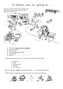 Future Tense: 'Going To' Worksheet