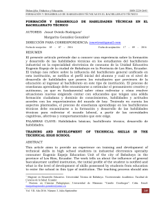 Habilidades T&eacute;cnicas en Bachillerato: Formaci&oacute;n y Desarrollo