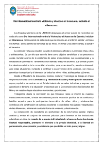 D&iacute;a contra la Violencia Escolar: Propuestas Did&aacute;cticas
