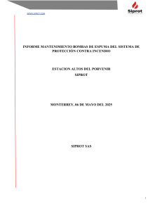 Informe Mantenimiento Bombas Espuma - Protección Contra Incendios