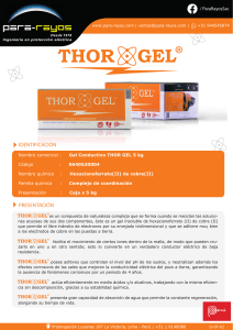 THOR GEL: Gel Conductivo para Puestas a Tierra - Ficha T&eacute;cnica