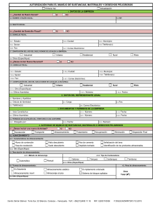 Formulario de Autorizaci&oacute;n de Sustancias Peligrosas