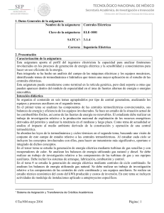 Centrales El&eacute;ctricas: Programa del Curso de Ingenier&iacute;a El&eacute;ctrica
