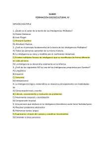 Examen Inteligencias M&uacute;ltiples, Pensamiento Lateral y Creativo