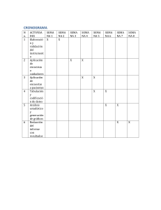 Cronograma de Investigaci&oacute;n: Actividades y Programaci&oacute;n Semanal