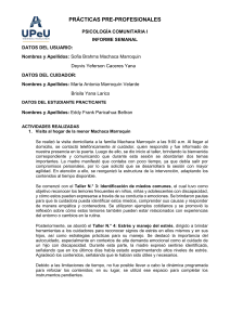 Informe Semanal Psicología Comunitaria I