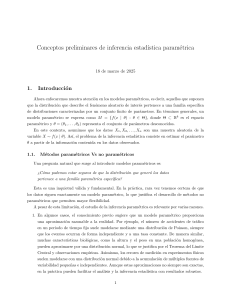 Inferencia Estad&iacute;stica Param&eacute;trica: Conceptos Preliminares