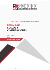 Norma E.050: Suelos y Cimentaciones - Reglamento Nacional