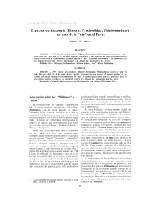 Vectores de Lutzomyia de la Uta en Perú: Revisión Científica