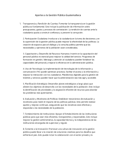 Gesti&oacute;n P&uacute;blica en Guatemala: Aportes e Innovaci&oacute;n