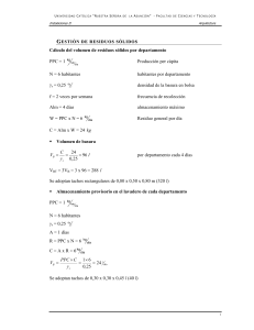 Cálculo de Residuos Sólidos en Edificios