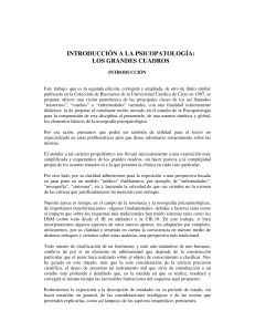 Introducci&oacute;n a la Psicopatolog&iacute;a: Grandes Cuadros