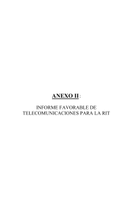 Informe RIT Telecomunicaciones: Proyecto Inmobiliario