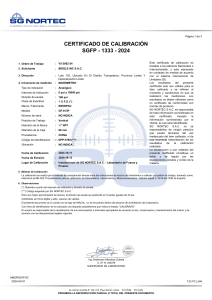 Certificado de Calibraci&oacute;n Man&oacute;metro ENERPAC GF-813P