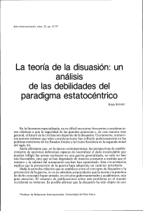 Teor&iacute;a de la Disuasi&oacute;n: An&aacute;lisis y Debilidades Estatoc&eacute;ntricas