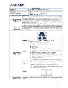 Ficha T&eacute;cnica Pantal&oacute;n Jean Reflectivo: Especificaciones y Requisitos