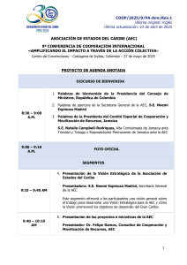 Agenda AEC: Cooperaci&oacute;n Internacional y Desarrollo Sostenible