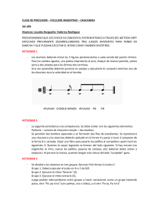 Plan de Clase: Percusi&oacute;n y Chacarera Argentina