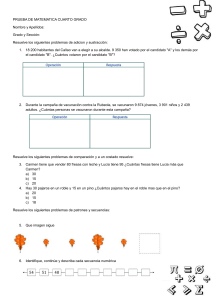 Prueba de Matem&aacute;ticas 4to Grado: Suma, Resta y M&aacute;s