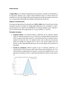 L&oacute;gica Difusa: Conceptos, Operaciones e Inferencia