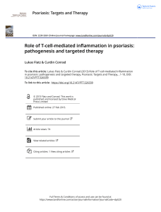 Psoriasis: T-cell Inflammation & Targeted Therapy