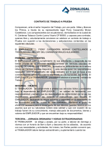 Contrato de Trabajo a Prueba: Dise&ntilde;o de Sillas y Bancas